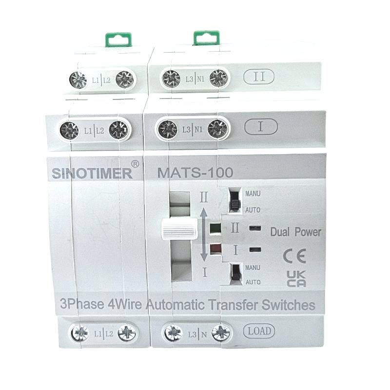 Comutator de transfer automat ATS Sinotimer, AC, 4 Poli Trifazic, 63A, pentru generator ,ATS-MATS-100-4P-63A